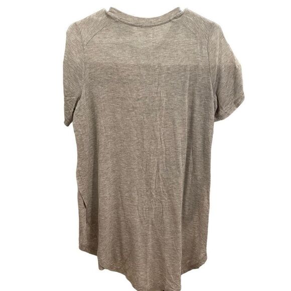 Wilfred TShirt Womens S Crewneck Long Line Split Hem Heather Gray Airy Opaque - Picture 2 of 7